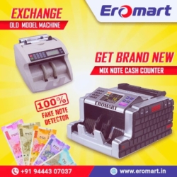 Eromart cash counting machines exchange offers india